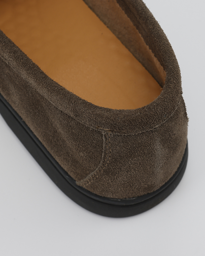 Premium Suede Loafers - Black Soles